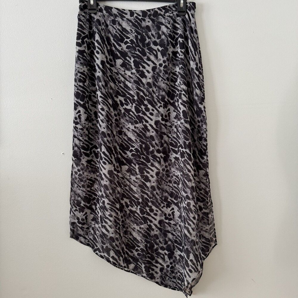 AllSaints Rhea Asymmetrical Leopard Print‎ Skirt Women's Size 6